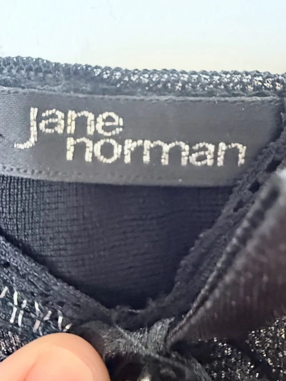 Jane Norman Vintage Black Lace‎ Babydoll Camisole Size 12 Tank Top (Q)